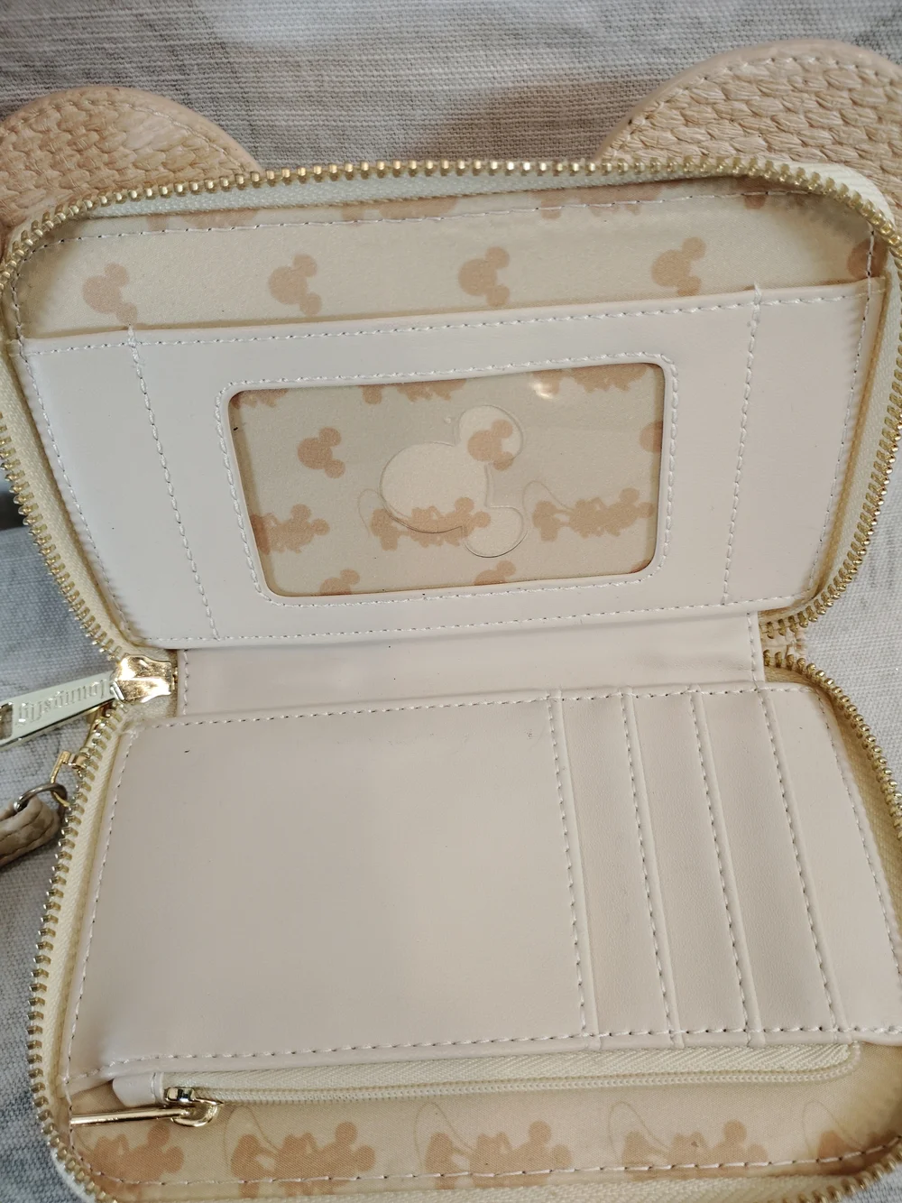 Disney Loungefly Cream Textured Mini Bag/ Clutch